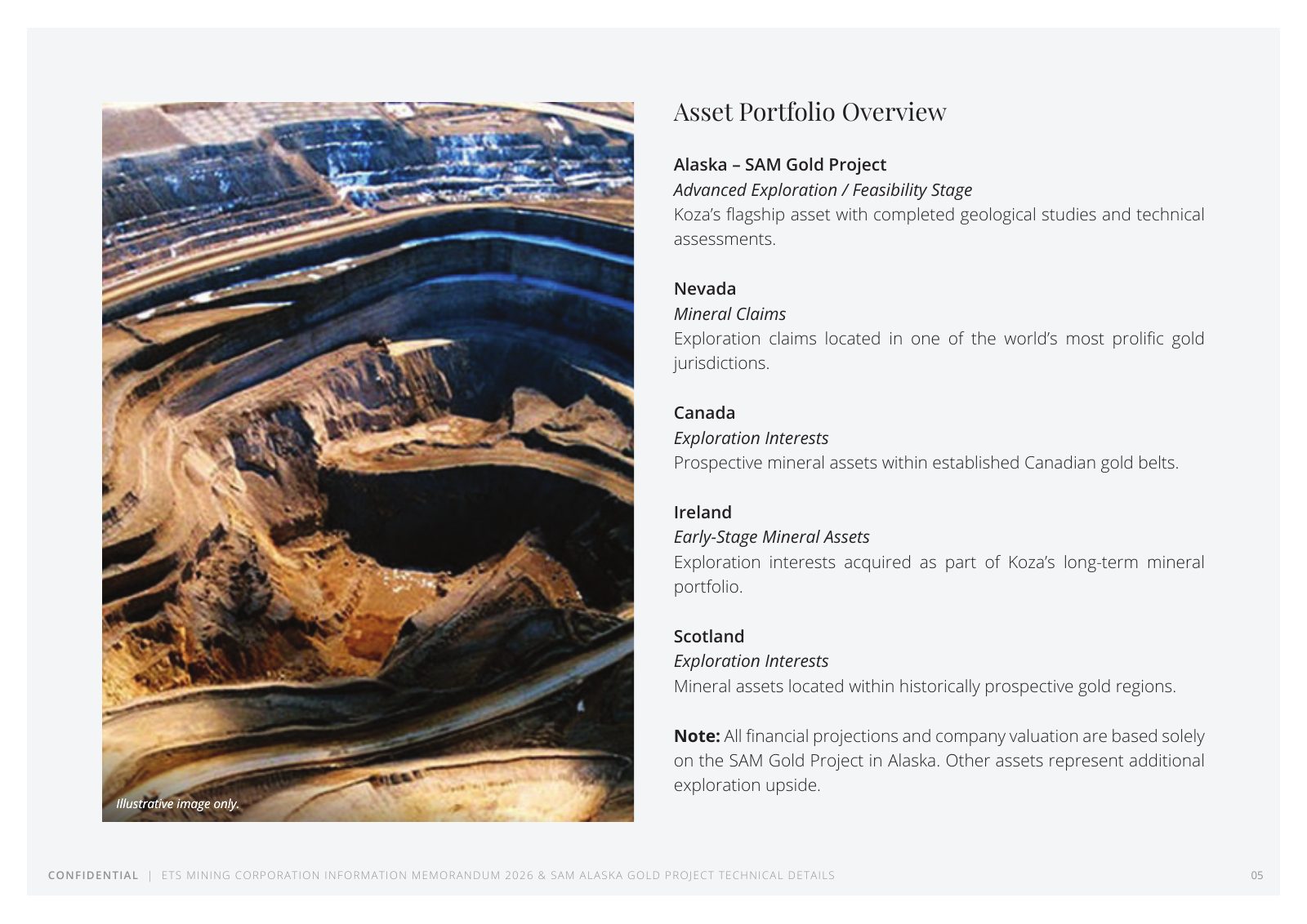 ETS Mining / SAM Alaska Gold Project flyer — page 5