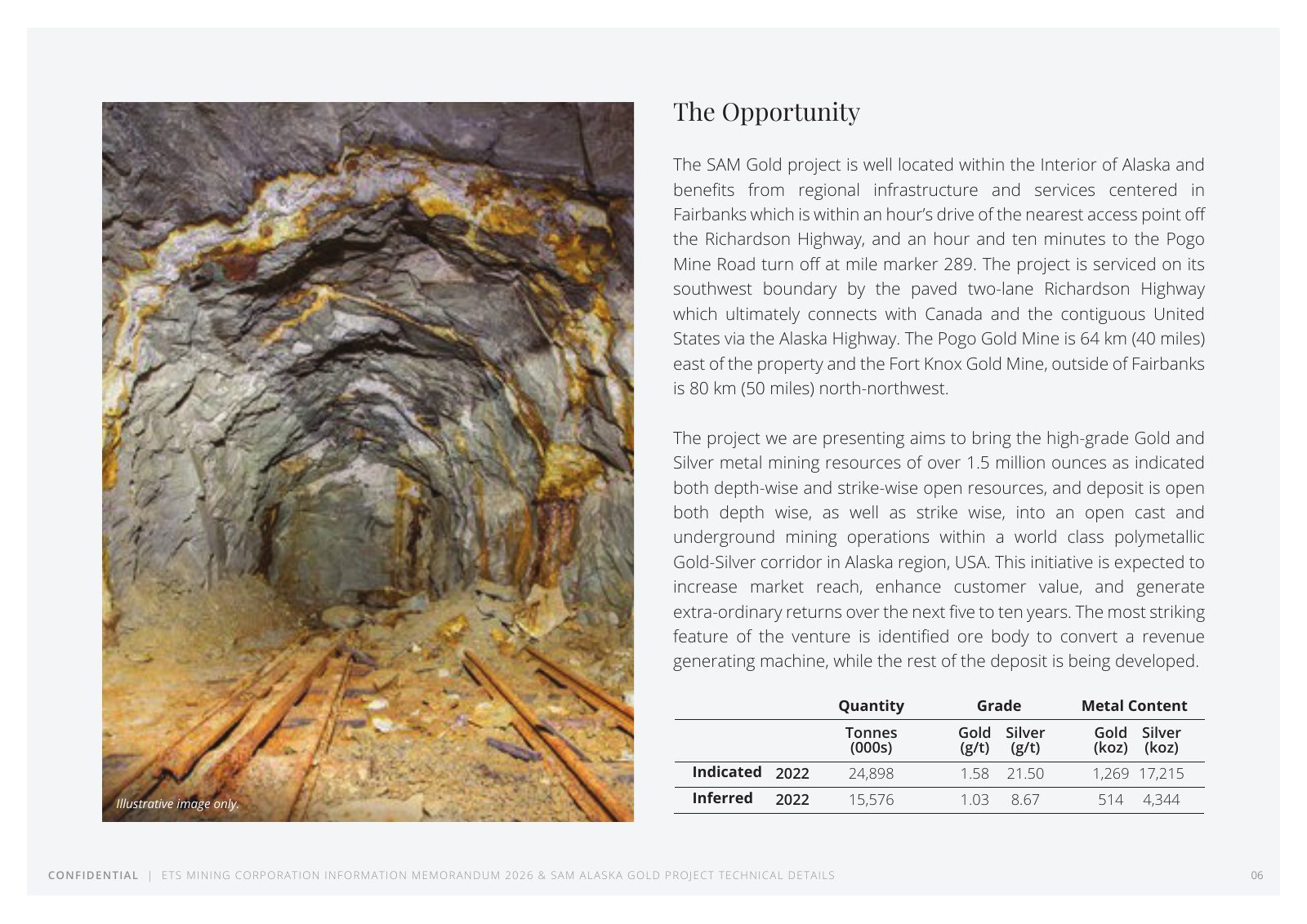 ETS Mining / SAM Alaska Gold Project flyer — page 6
