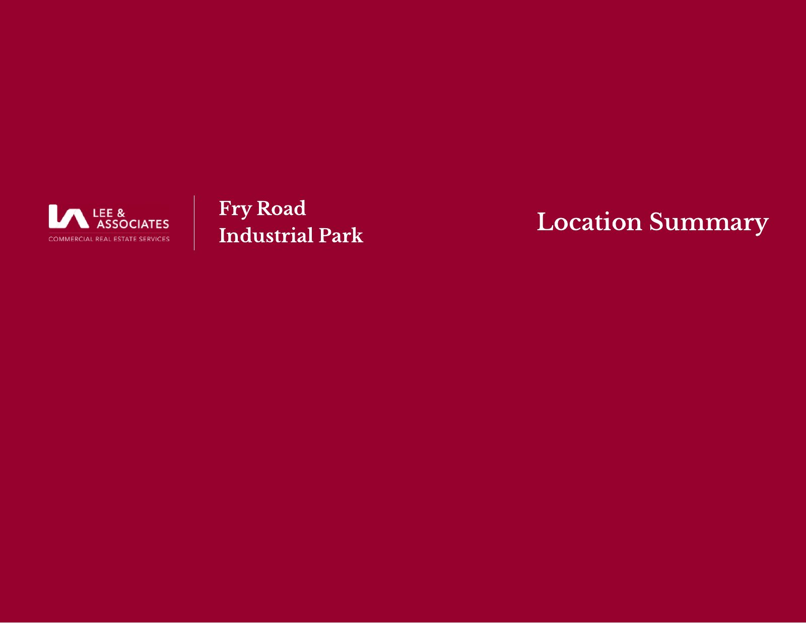 Fry Road Industrial Park flyer — page 6