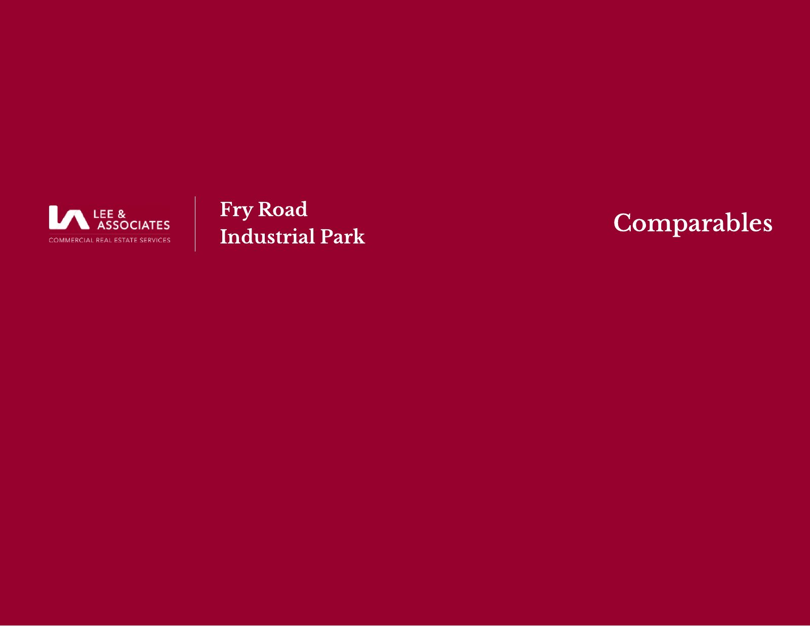 Fry Road Industrial Park flyer — page 15