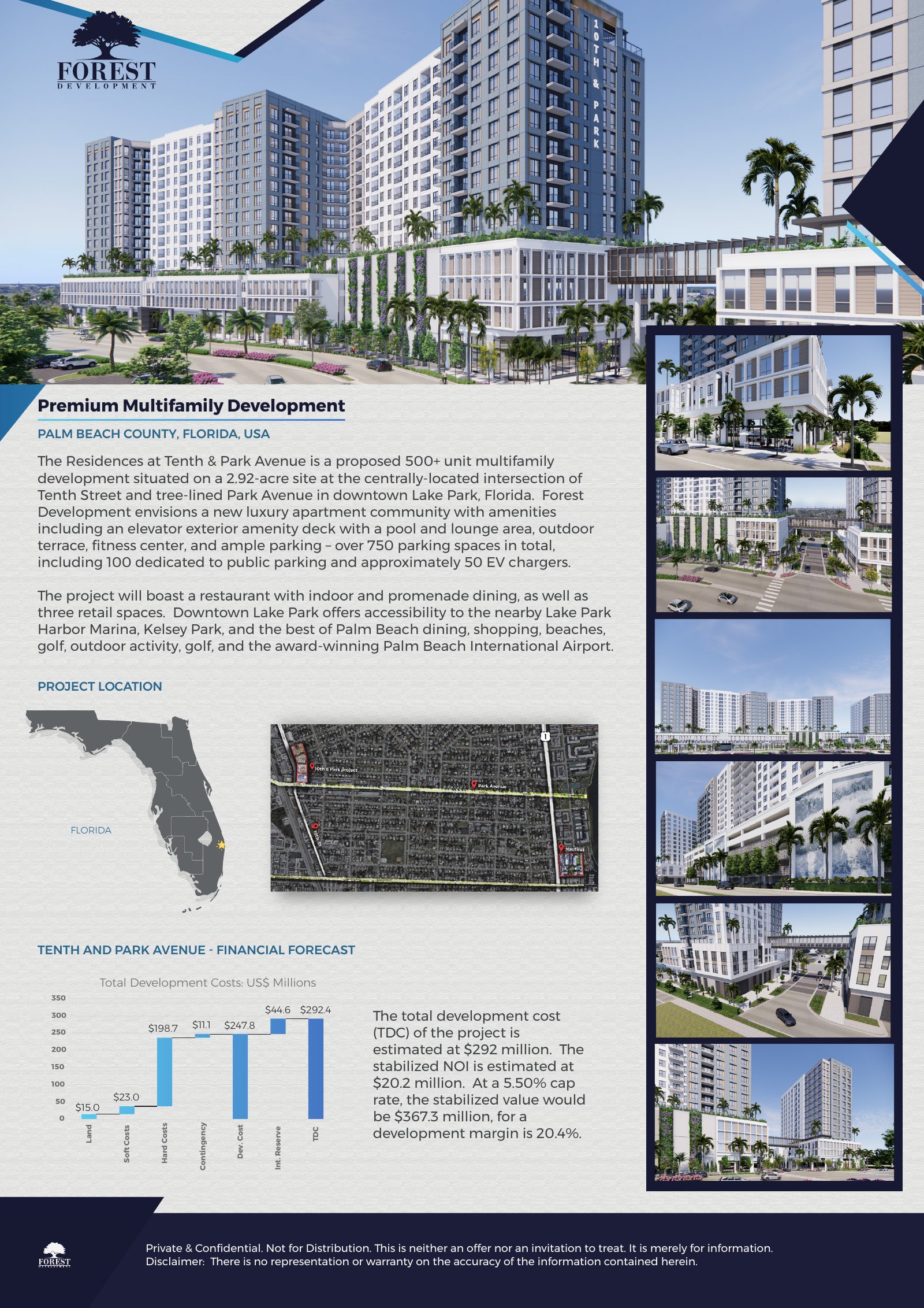 Tenth & Park Avenue flyer — page 1